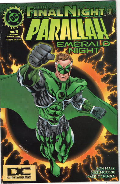 Parallax: Emerald Night #1 1996 Final Night Special HTF DC Universe Logo Variant FVF