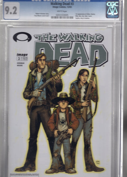 Walking Dead #3 Original First Print CGC Graded 9.2 WP!