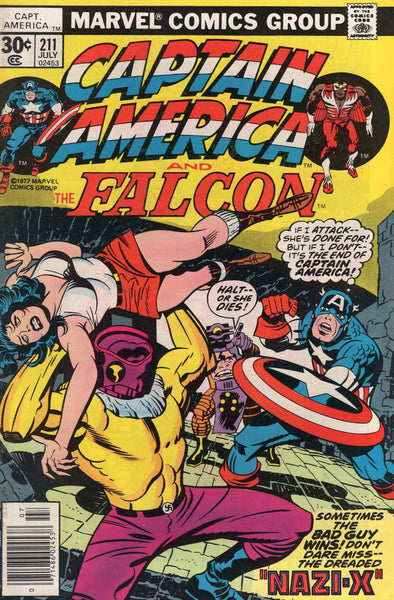 Captain America #211 The Dreaded Nazi-X! Bronze Age Kirby Classic FVF