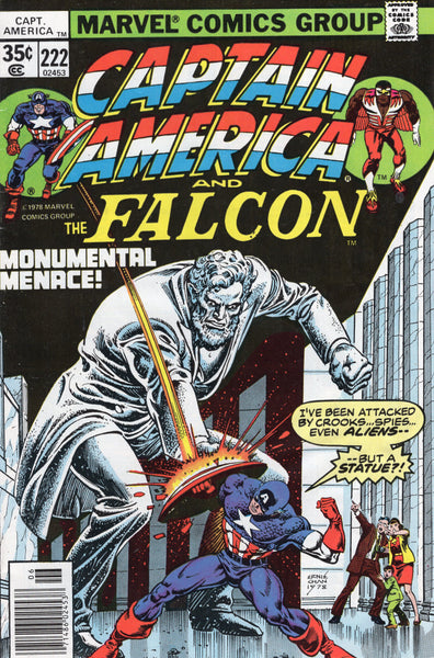 Captain America #222 The Monumental Menace! Bronze Age Classic! FN