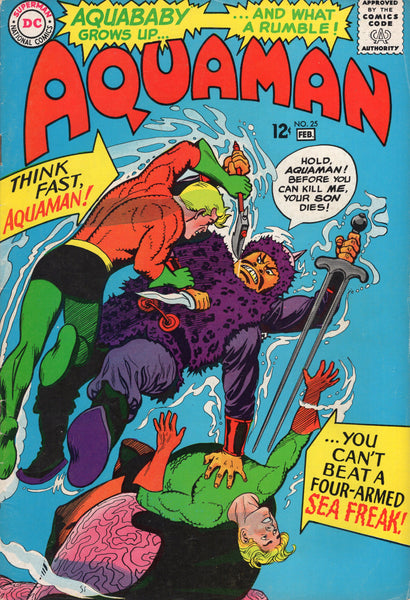 Aquaman #25 You Can't Beat A Four-Armed Freak! Silver Age Classic VG