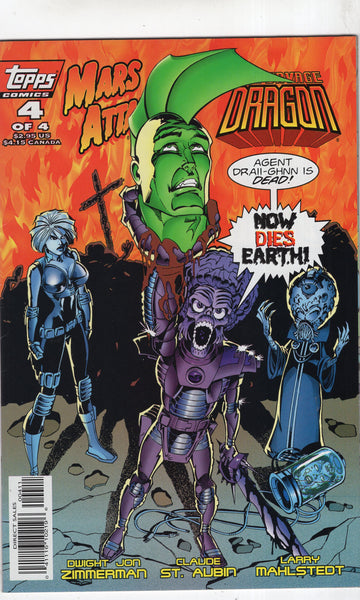 Mars Attacks The Savage Dragon #4 of 4 Topps Comics FVF
