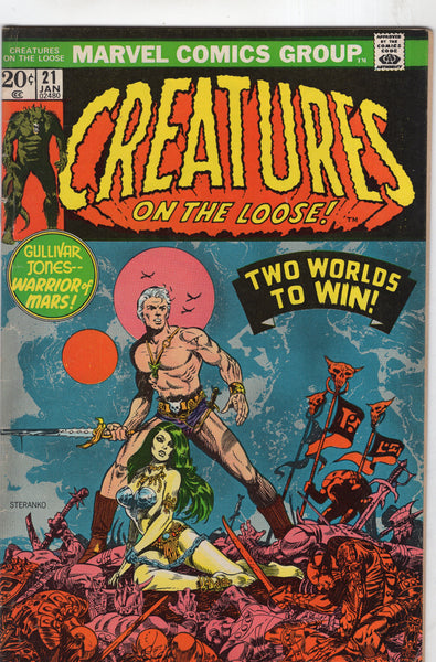 Creatures On The Loose #21 "Two Worlds To Win!" Steranko Cover VG