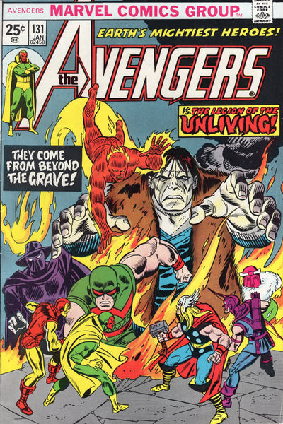 Avengers #131 the Legion Of The Unliving, Movie References Galore! Bronze Age eKey w/ MVS FVF