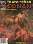 Savage Sword Of Conan #205 Enter Zula Warrior & Wizard! News Stand Variant VG