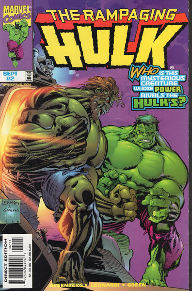 Rampaging Hulk #2 Who's Power Rivals The Hulk? VFNM