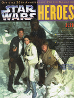 Star Wars Heroes Official 20th Anniversary Poster Magazine HTF from Topps FVF