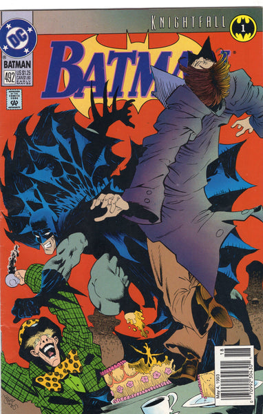 Batman #492 Knightfall Part 1 HTF News Stand Variant VG