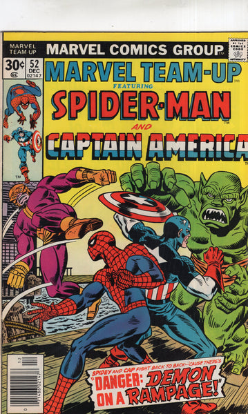 Marvel Team-Up #52 Spidey And Captain America! Bronze Age FN