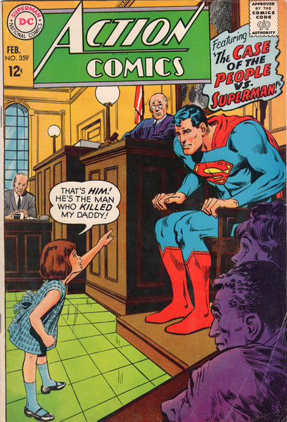 Action Comics #359 "The People vs. Superman!" Neal Adams Art Silver Age VGFN