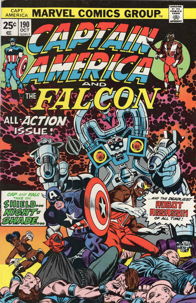 Captain America #190 Nightshade And The Deadliest Robot Assassin! Bronze Age VGFN