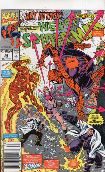 Web Of Spider-Man #73 Art Attack! News Stand Variant VF