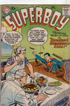 Superboy #59 "Superboy's Underground Exile!" Golden Age 10 Center "Beat but Complete" GD