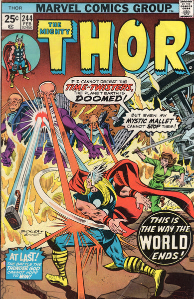 Thor #244 The God Of Thunder Cannot Hope To Win! Bronze Age Classic w/ MVS VG