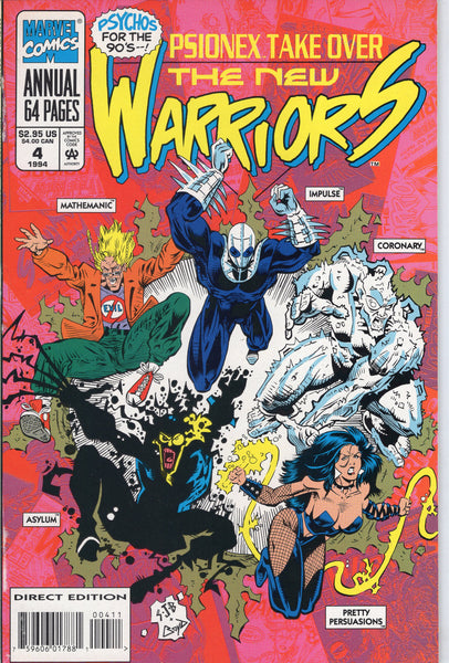 New Warriors Annual #4 Psychos For The 90's... FVF