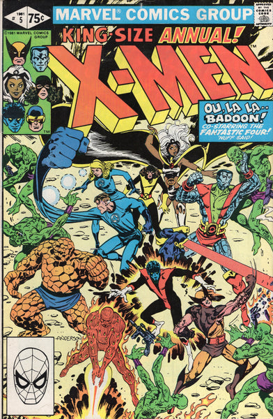 X-Men Annual #5 The Badoon & The Fantastic Four! Brent Anderson Art!! Modern Age Key FN
