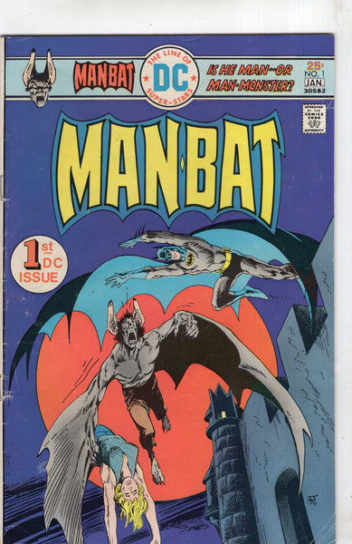 Man-Bat #1 Is He Man - Or Monster! Bronze Age Classic VG