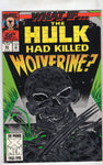 What If #50 The Hulk Had Killed Wolverine! Fancy Foil Cover VFNM