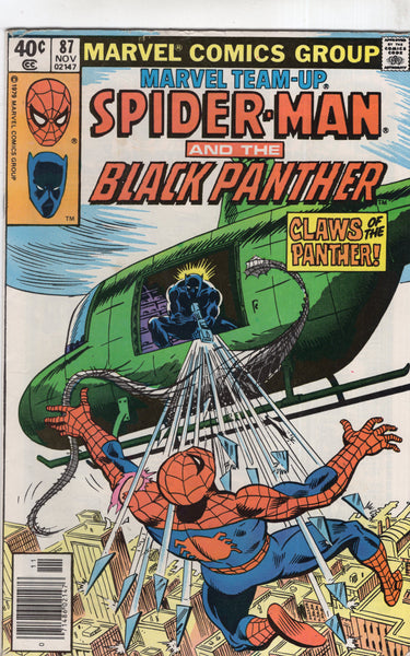 Marvel Team-Up #87 Spidey And The Black Panther! Bronze Age VGFN