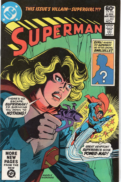 Superman #365 Supergirl's The Villain? VGFN