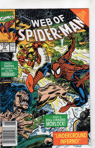 Web Of Spider-Man #77 Firebrand! News Stand Variant VF