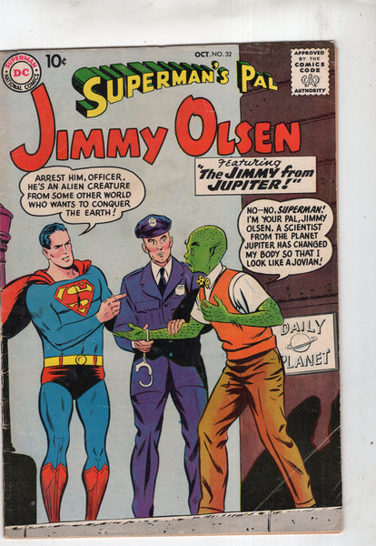 Superman's Pal Jimmy Olsen #32 The Jimmy From Jupiter! Golden Age 10 Cent Cover VG
