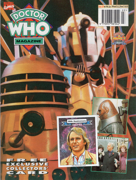 Doctor Who Magazine #208 w/ Promo Card! Nice HTF UK Issue VF