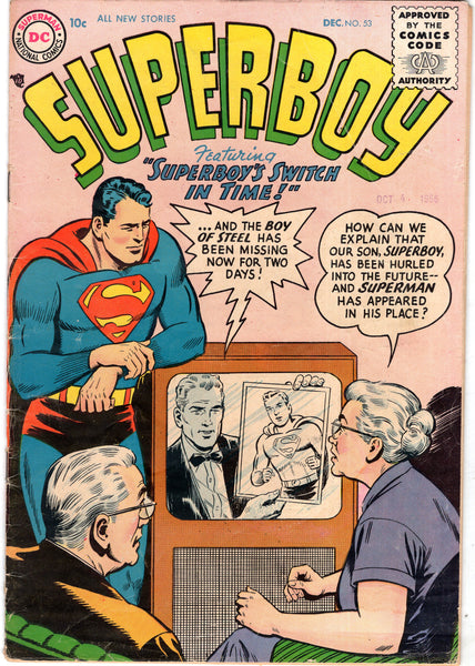 Superboy #53 Switch In Time! Golden Age 10 Cent Cover VG-