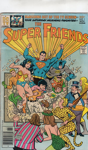 Super Friends #1 "Your Saturday Morning Favorites" Lower Grade Bronze Age Key GVG