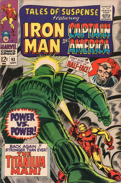 Tales Of Suspense #93 Iron Man & Captain America! Silver Age Classic GVG