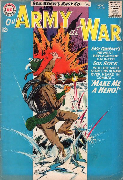 Our Army At War #136 Make Me A Hero! Silver Age War Classic VGFN