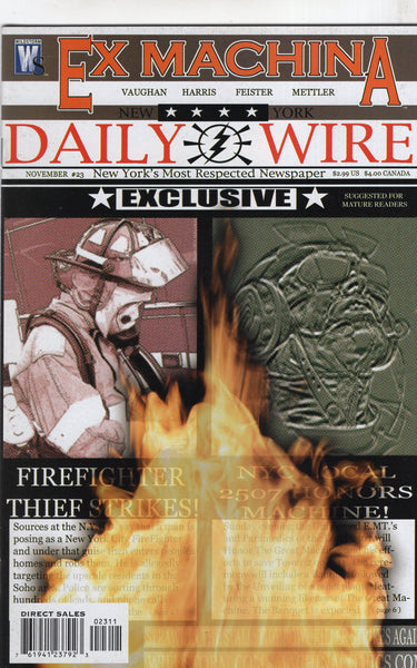 Ex Machina #23 Firefighter Thief Strikes! Mature Readers VF