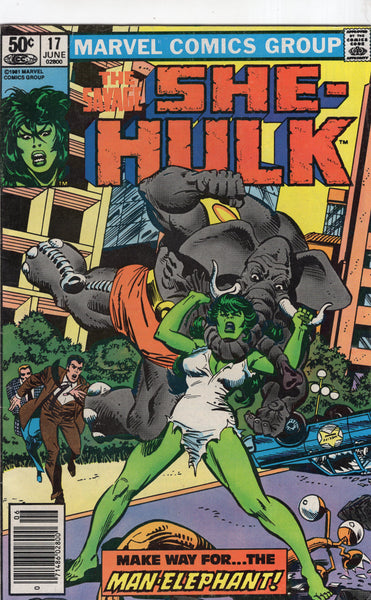 Savage She-Hulk #17 The Man-Elephant! Newsstand Variant VG