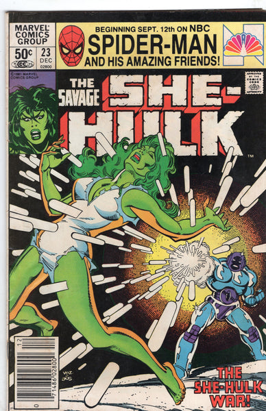 Savage She-Hulk #23 "The She-Hulk War!" News Stand Variant VG