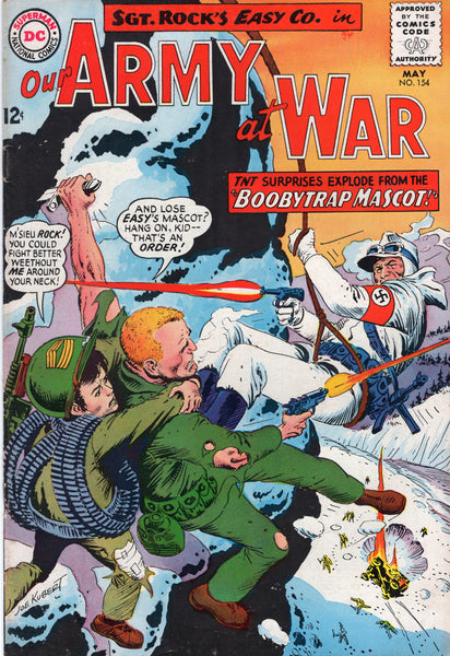 Our Army At War #154 The Booby Trap! Silver Age FVF