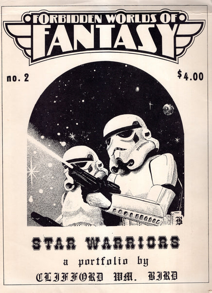 Forbidden Worlds Of Fantasy Star Warriors! A Portfolio By Clifford Bird Early Star Wars Artwork 1978