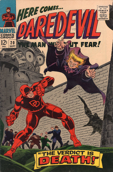 Daredevil #20 The Verdict Is Death! First "Gentleman" Gene Colan DD Art, WOW! Silver Age Key FN