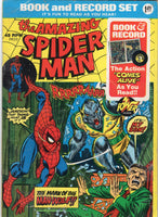 Amazing Spider-Man Book and Record Set Power Records PR 10 A+B Mark of the Man-Wolf Record OK VG