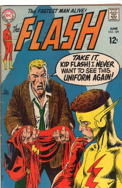 Flash #189 Kid Flash & Classic Kubert Silver Age Cover VG+