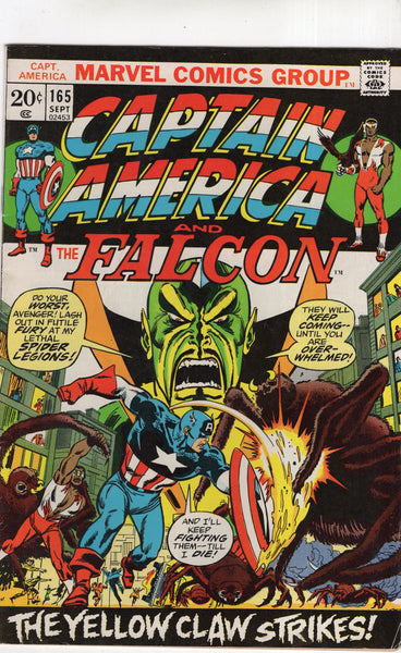 Captain America #165 The Yellow Claw Strikes! Bronze Age VGFN