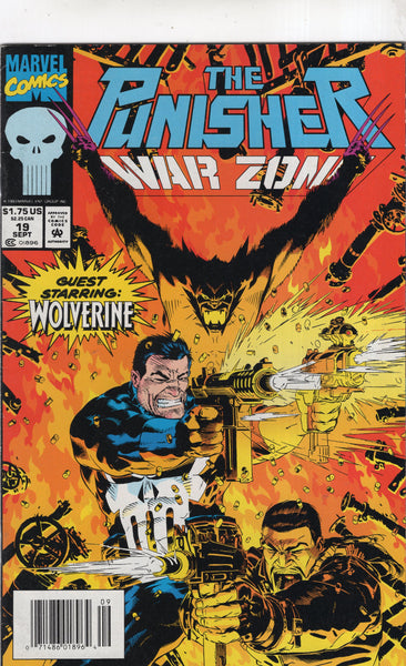 Punisher War Zone #19 Wolverine! News Stand Variant VF-
