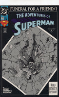 Adventures Of Superman #498 Second Print Funeral For A Friend VF-
