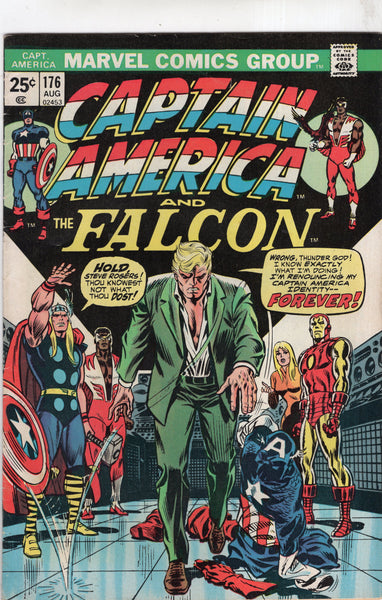 Captain America #176 Steve Rogers Quits! Origin Of The Falcon!! MVS!!! VGFN