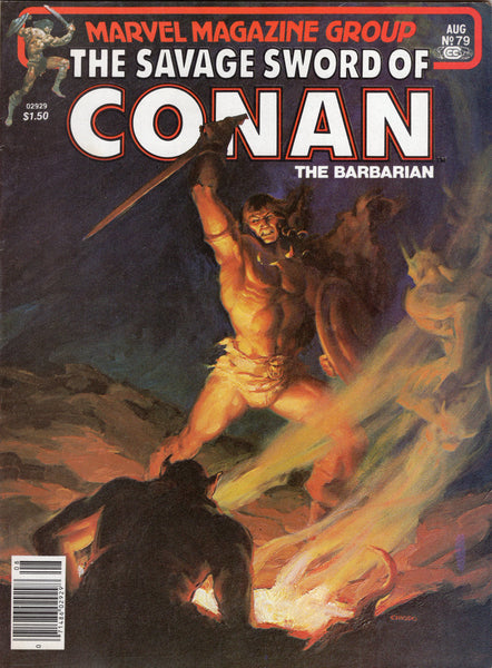 Savage Sword Of Conan #79 Demons In The Firelight! News Stand Variant FVF