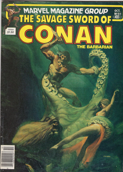 Savage Sword Of Conan #81 The Palace Of Pleasure! News Stand Variant VGFN