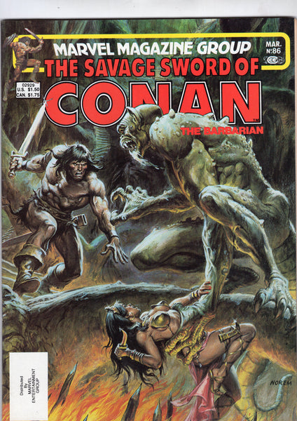 Savage Sword Of Conan #86 Revenge Of The Sorcerer! FVF
