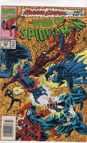 Web Of Spider-Man #102 Maximum Carnage! News stand Variant VGFN
