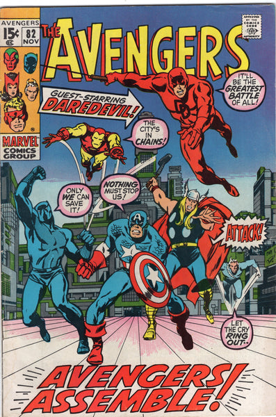 Avengers #82 Avengers Assemble For The Greatest Battle Of All! VGFN