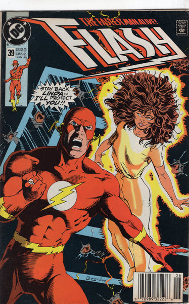 Flash #39 "I'll Protect You!" News Stand Variant VG+