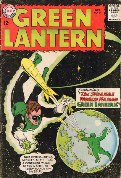 Green Lantern #24 The Strange World Named... Silver Age Classic Beat But Complete GVG